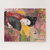 Japanse scène met een vrouw legpuzzel (Horizontaal)