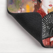 Japanse scène met een vrouw muismat (Hoek)