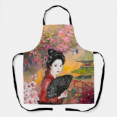 Japanse scène met een vrouw schort (Voorkant)