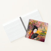 Japanse scène met een vrouwelijk Notitieboek (Binnen)