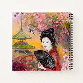 Japanse scène met een vrouwelijk Notitieboek (Achterkant)