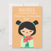 Japanse schattige roze perziken met de naam Japan Kaart (Voorkant)