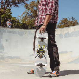 Japanse Schedel Samurai Katanas Skateboard