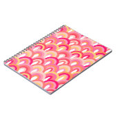 Japanse schelpen naadloos patroon, kleurrijke rege notitieboek (Linkerzijde)