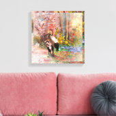 JAPANSE SCHERMEN "Rising Sun" Canvas Print (Insitu (Woonkamer))