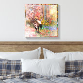 JAPANSE SCHERMEN "Rising Sun" Canvas Print (Insitu (Slaapkamer))