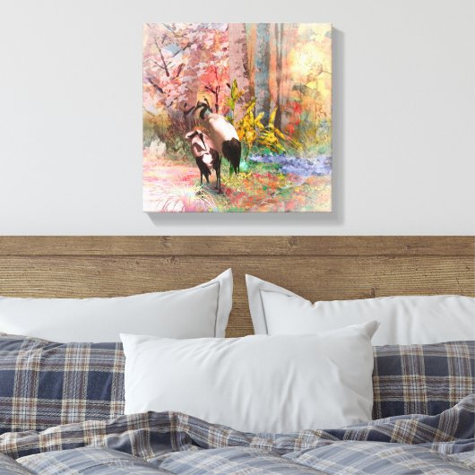 JAPANSE SCHERMEN "Rising Sun" Canvas Print (Insitu (Slaapkamer))