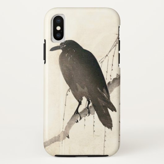 Japanse schets van een raaf Case-Mate iPhone case (Achterkant)