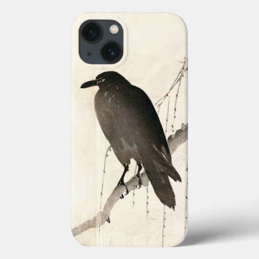 Japanse schets van een raven Case-Mate iPhone case (Achterkant)
