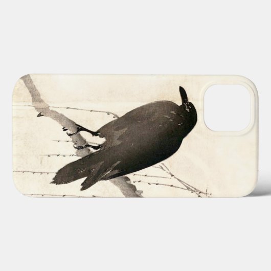 Japanse schets van een raven Case-Mate iPhone case (Achterkant (horizontaal))