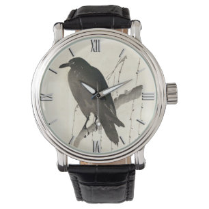 Japanse schets van een raven horloge