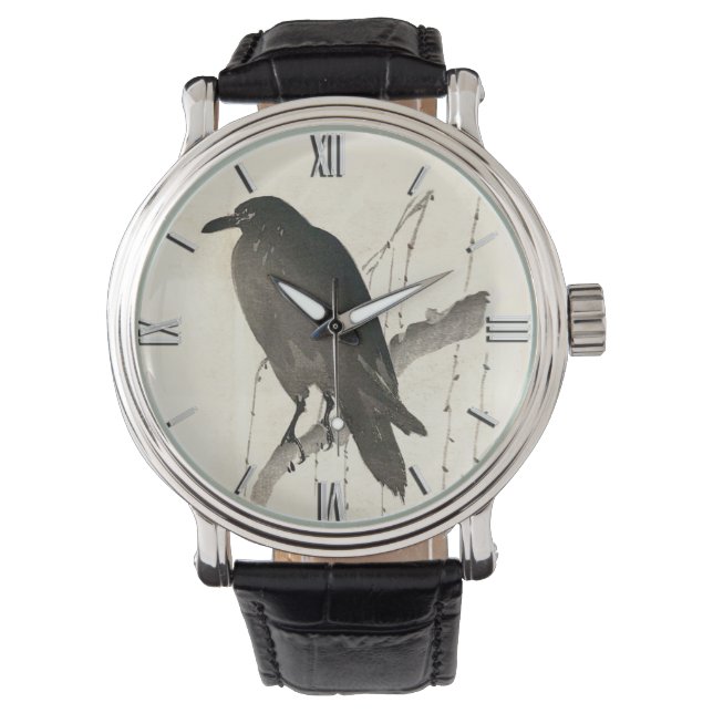 Japanse schets van een raven horloge (Voorkant)