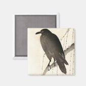 Japanse schets van een raven magneet (Voorkant / Achterkant)