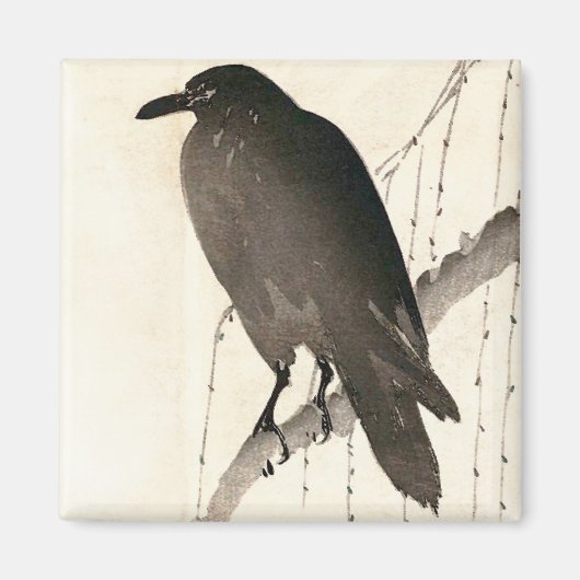Japanse schets van een raven magneet (Voorkant)