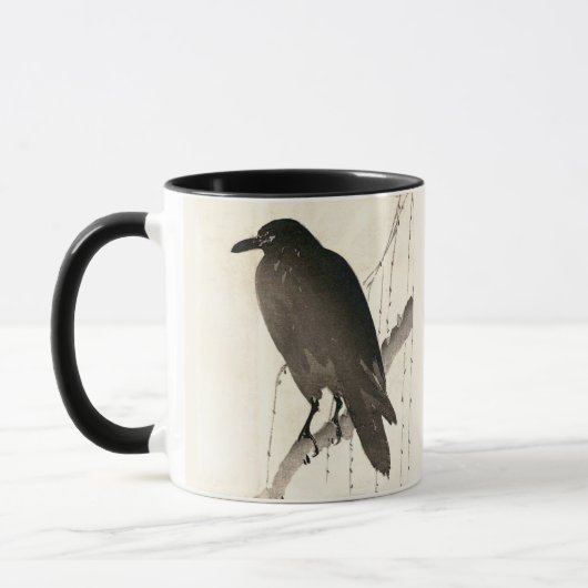 Japanse schets van een raven mok (Links)