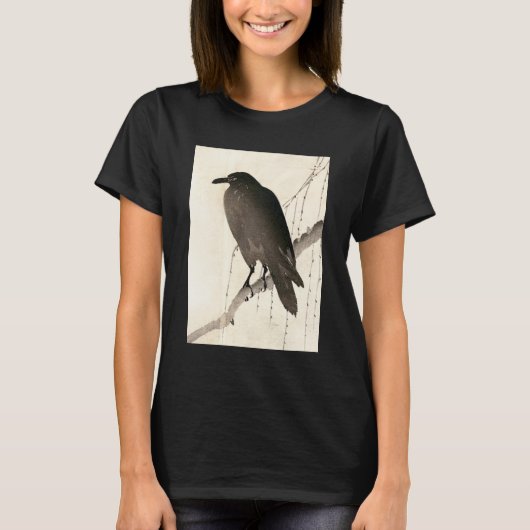 Japanse schets van een raven t-shirt (Voorkant)