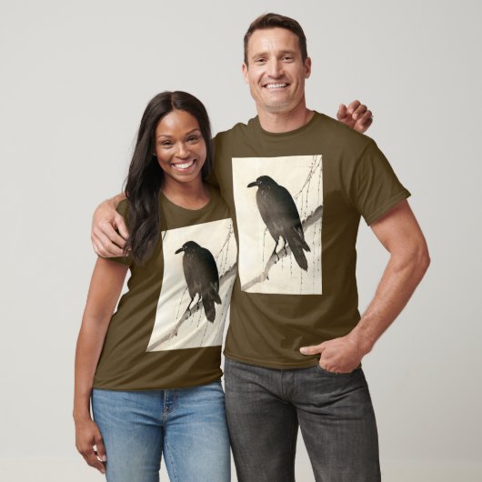 Japanse schets van een raven t-shirt (Unisex)