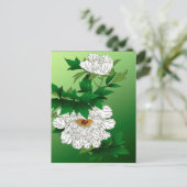  Japanse schets van grote witte pony Briefkaart (Staand voorkant)