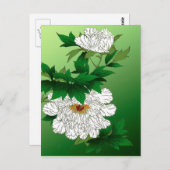  Japanse schets van grote witte pony Briefkaart (Voorkant / Achterkant)