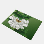 Japanse schets van grote witte pony Deurmat (Schuin)