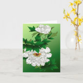  Japanse schets van grote witte pony Kaart (Gele Bloem)