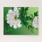  Japanse schets van grote witte pony Legpuzzel (Horizontaal)