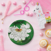  Japanse schets van grote witte pony Papieren Bordje (Feest)