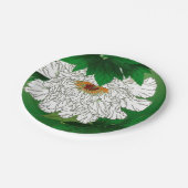  Japanse schets van grote witte pony Papieren Bordje (Gekanteld)