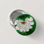Japanse schets van grote witte pony Ronde Button 3,2 Cm (Voorkant /achterkant)