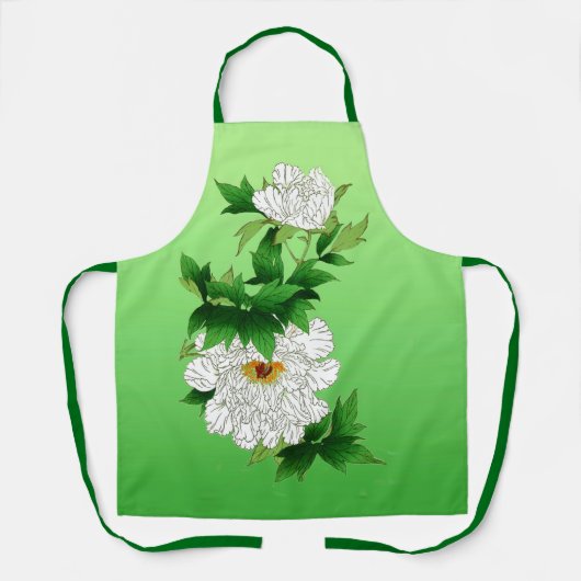 Japanse schets van grote witte pony Schort (Voorkant)