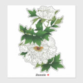 Japanse schets van grote witte pony Sticker (Vel)