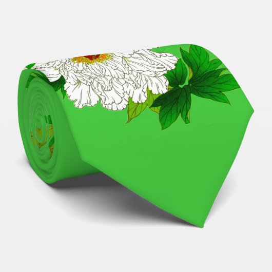  Japanse schets van grote witte pony Stropdas (Opgerold)