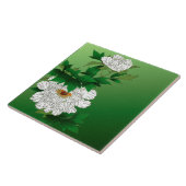  Japanse schets van grote witte pony Tegeltje (Zijkant)