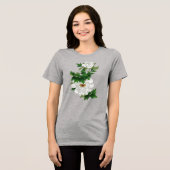 Japanse schets van grote witte pony Tri-Blend Shirt (Voorkant volledig)