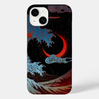 Japanse schilderkunst, zee 's nachts Case-Mate iPhone 14 hoesje