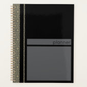 Japanse schildpad patroon zwart en goud planner (Voorkant)