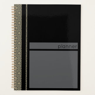Japanse schildpad patroon zwart en goud planner