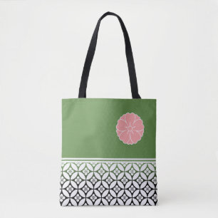 Japanse Schip en Sakura Crest Tote Bag