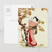 Japanse schoonheid briefkaart (Voorkant / Achterkant)