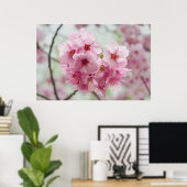 Japanse schoonheid, Floral roze Cherry Blossom Poster (Thuiskantoor)