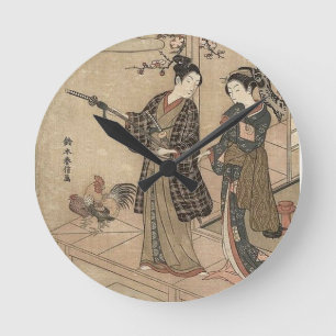 Japanse  schoonheid Geisha Lady Woman Maiko Ronde Klok