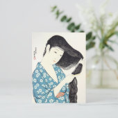 Japanse schoonheid haar haar haar haar haar haar briefkaart (Staand voorkant)