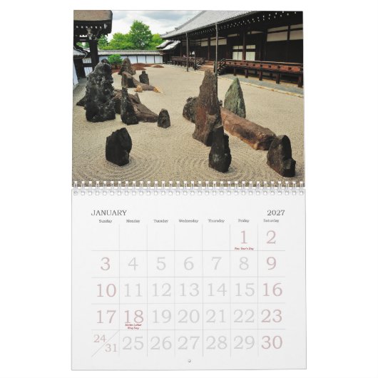 Japanse schoonheid - Zen Gardens 2013 Kalender (Jan 2027)