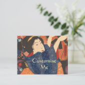 Japanse schoonheidstoelen kleurrijke kleding briefkaart (Staand voorkant)