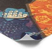 Japanse schoonheidstoelen kleurrijke kleding poster (Hoek)