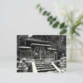 Japanse schrijn in sneeuw briefkaart (Staand voorkant)