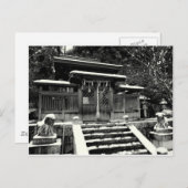 Japanse schrijn in sneeuw briefkaart (Voorkant / Achterkant)