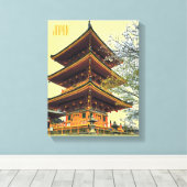 Japanse schrijn Japan reist Canvas Afdruk (Insitu (Houten vloer))