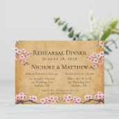 Japanse Scroll Cherry Blossoms repetitie diner Kaart (Staand voorkant)