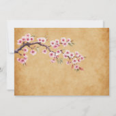 Japanse Scroll Cherry Blossoms repetitie diner Kaart (Achterkant)